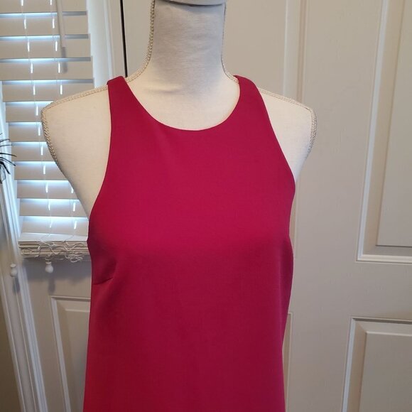 Trina Turk Halter Shift Dress Womens Size 2 Magenta Pink Back Zip Metal Detail - Picture 12 of 15